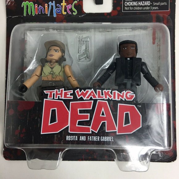 The Walking Dead Minimates Series 8 Rosita And Father Gabriel Mini Figures New - Picture 12 of 12